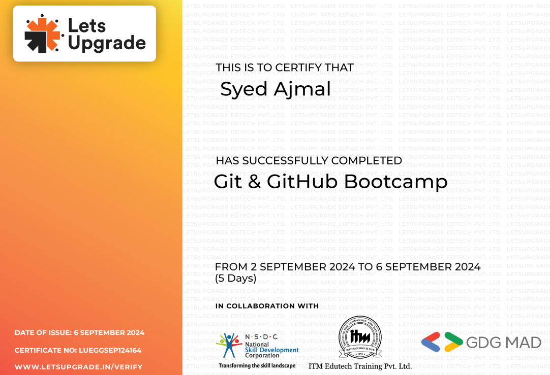 Git and GitHub Certificate